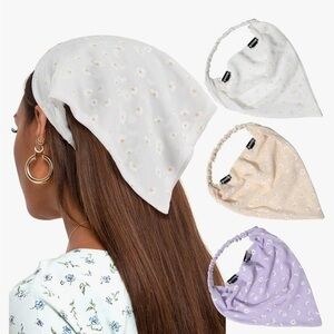 Hair Bandana Women Girls Hair Scarf Headband Double Layer Triangle Boho Band